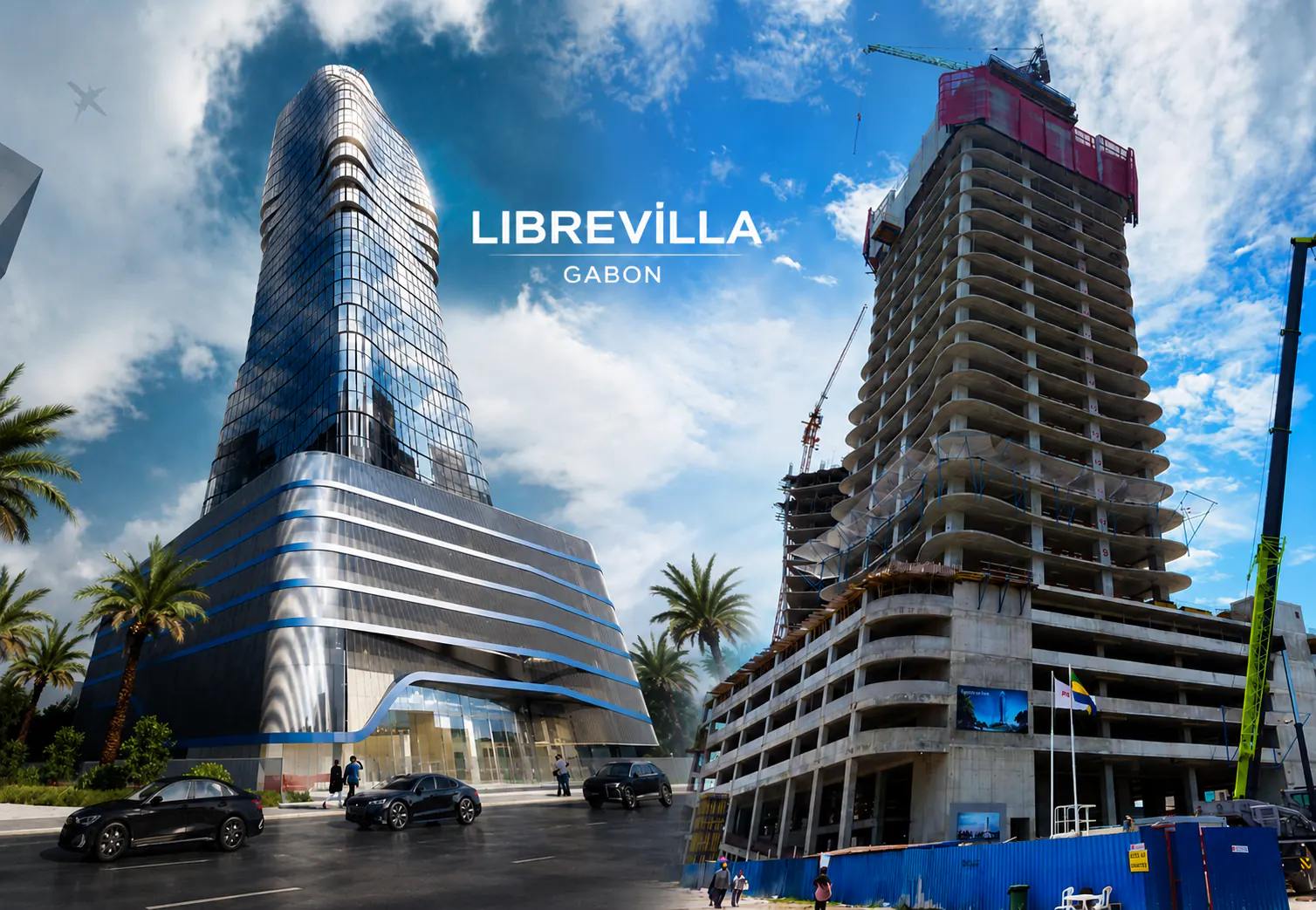Libreville Tower, Gabon — yapım aşamasındaki kule