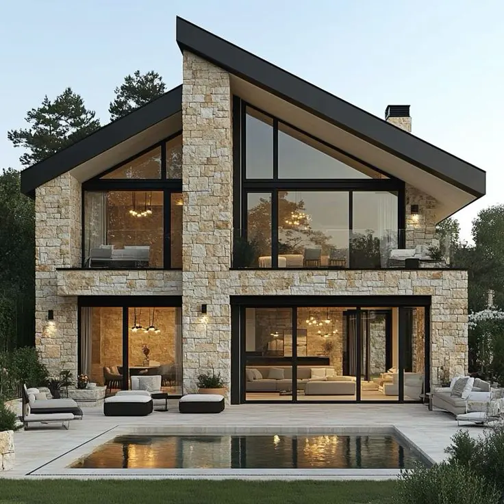 Triangular modern house design